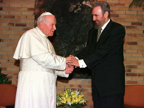 Juan Pablo II y Fidel Castro