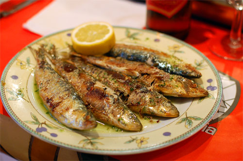 Sardinas a la plancha