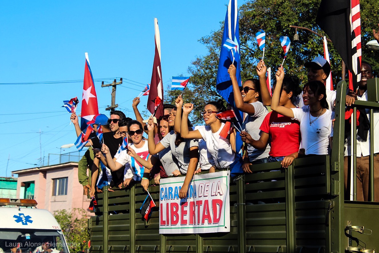 El espíritu de Revolución se marcó en cada uno de los carros que conformaba la Caravana.