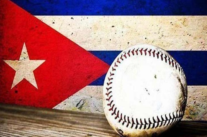 Bandera cubana-Pelota de béisbol