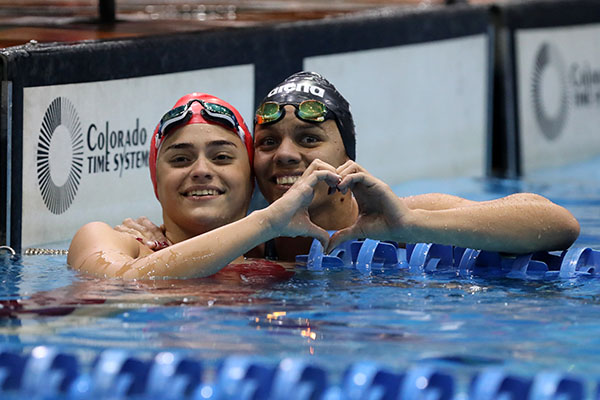 Daisy Ramírez y Dainé Pedré, natación Juegos del ALBA