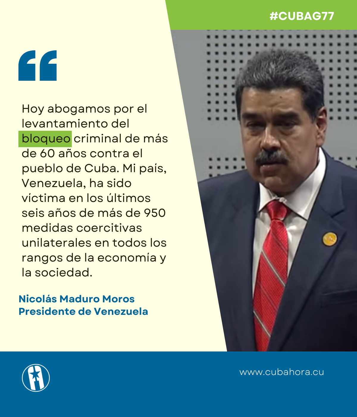 Maduro - G77- bloqueo