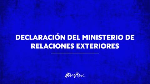 Declaración del Minrex Guerra en el Medio Oriente