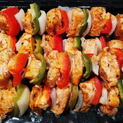 Brochetas de pollo