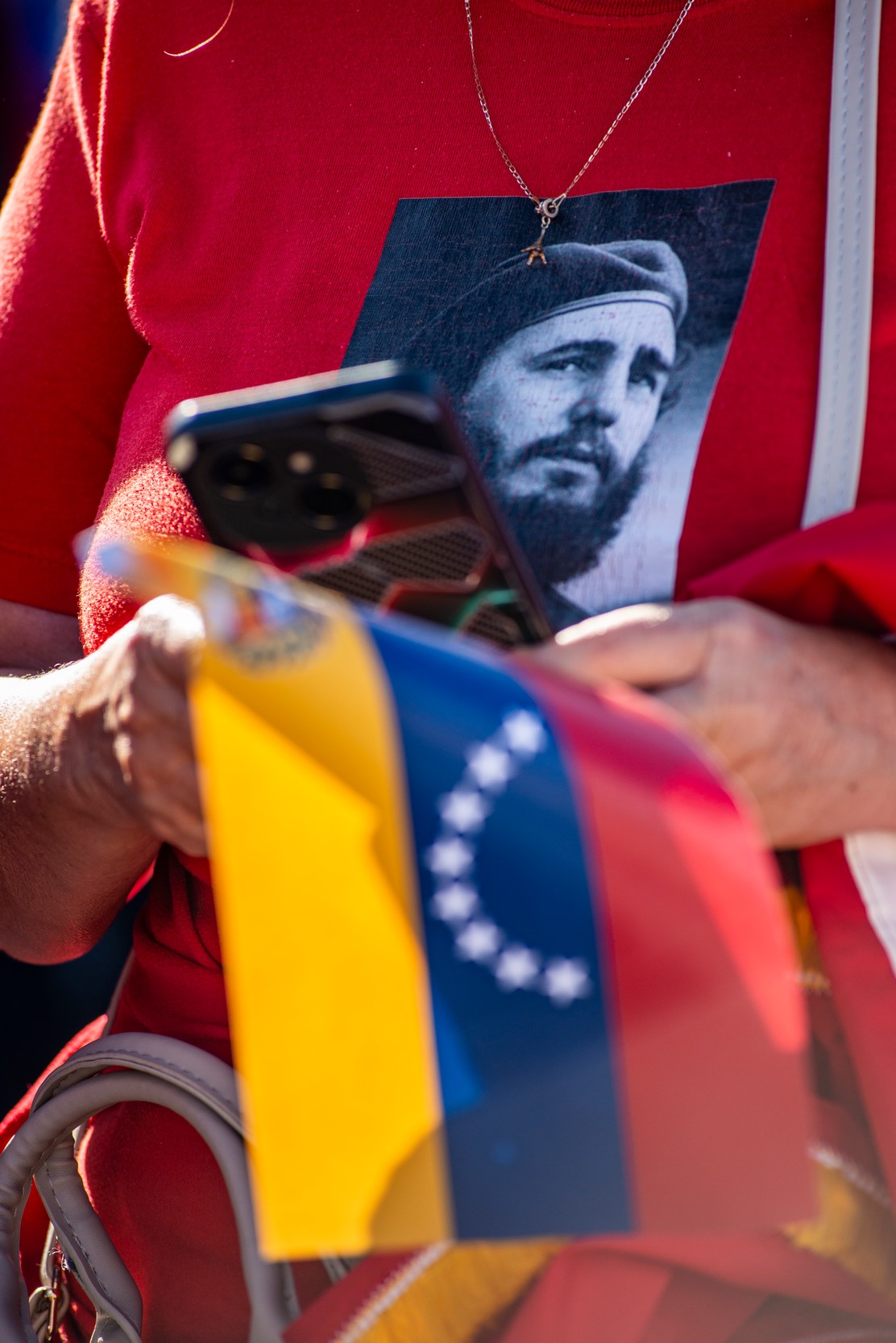 Concentración en la Tribuna Antimperialista, La Habana, en respaldo a Venezuela.