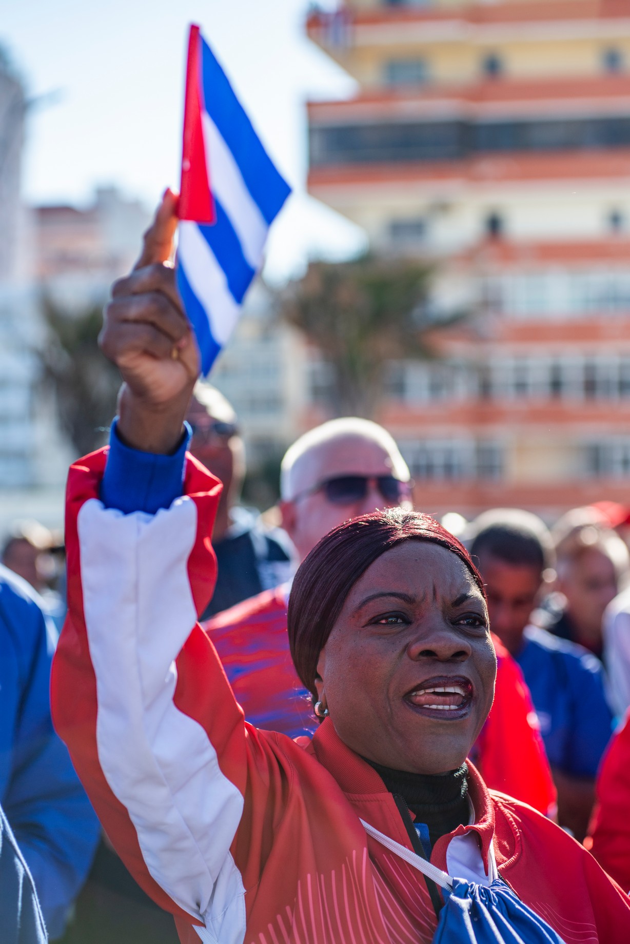 Concentración en la Tribuna Antimperialista, La Habana, en respaldo a Venezuela.