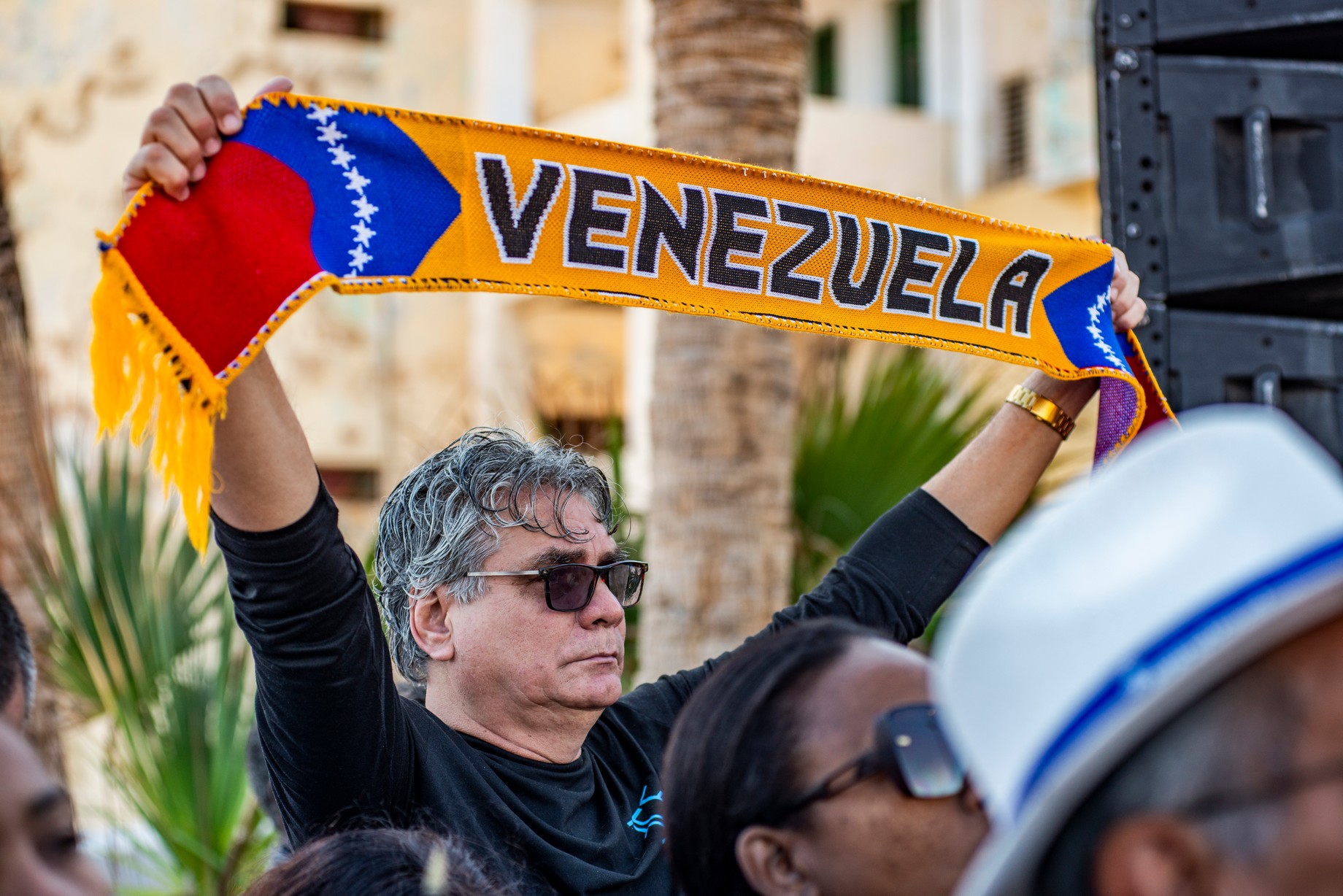 Concentración en la Tribuna Antimperialista, La Habana, en respaldo a Venezuela.