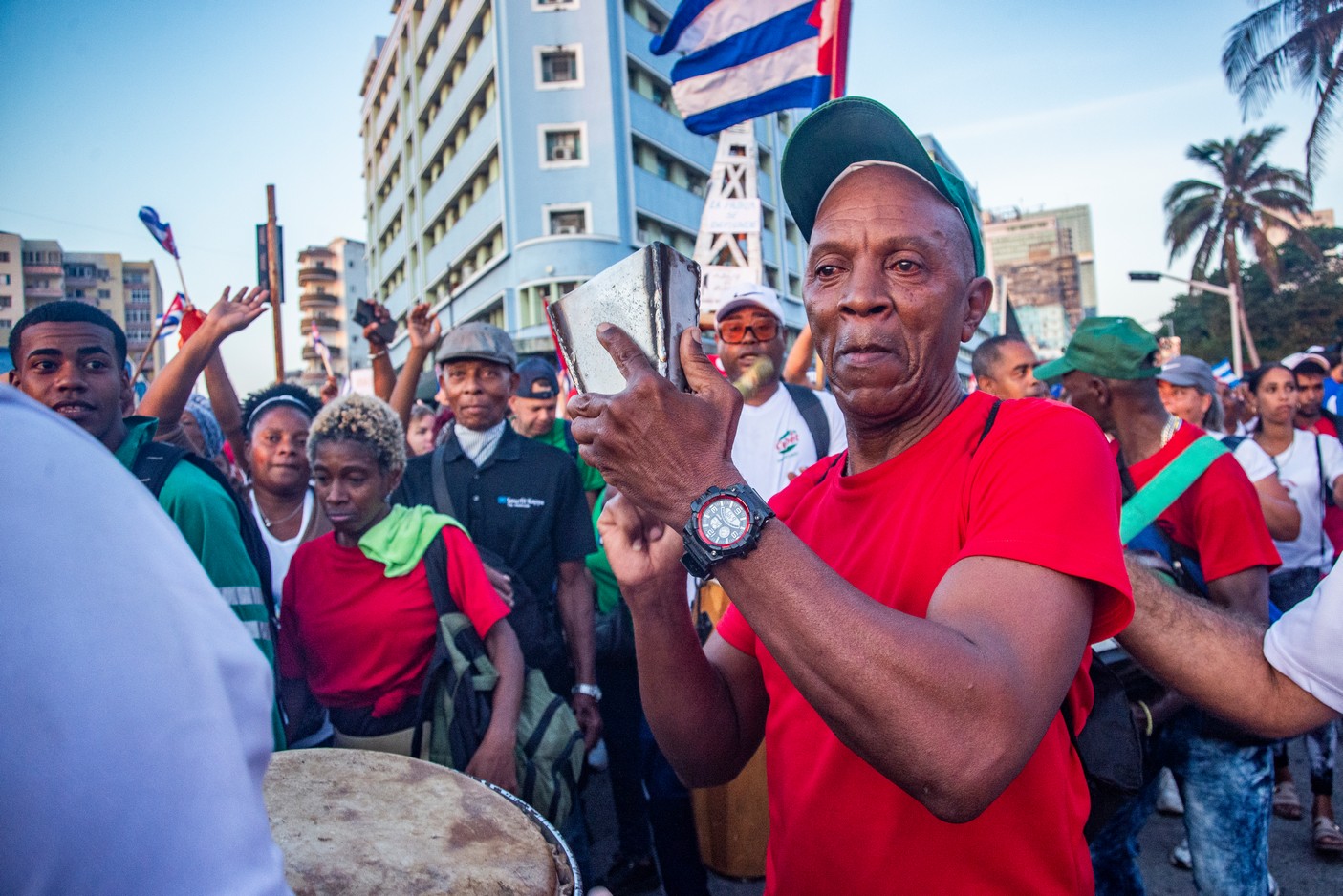 Desfile por el primero de mayo en La Habana